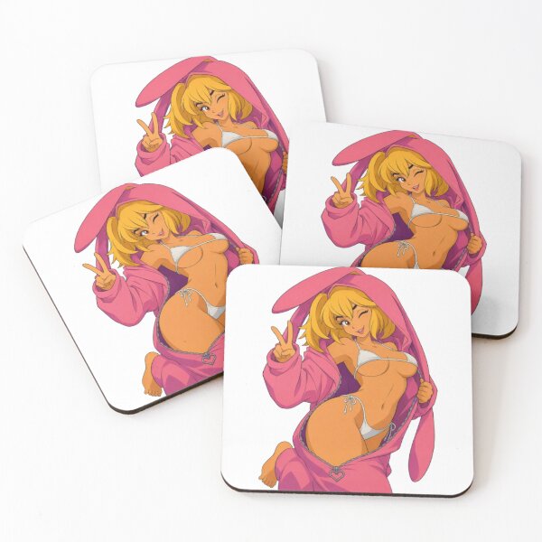 Item preview, Retro Cartoon Bunny Girl Pin-Up – 90s Pink Pop designed and sold by  Hollow Moon Studios..