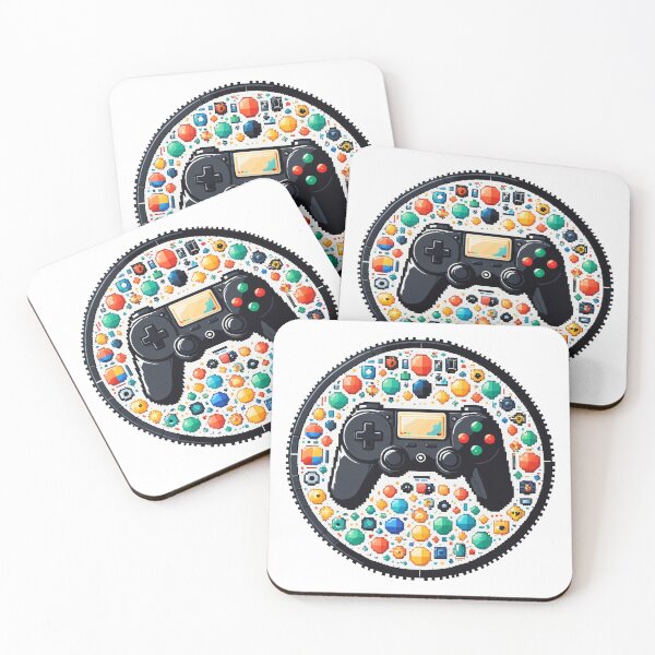 Item preview, Retro Pixel Art Game Controller Circular Badge Emblem – Gamer gift idea designed and sold by michallechowicz.