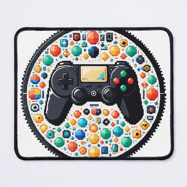 Item preview, Retro Pixel Art Game Controller Circular Badge Emblem – Gamer gift idea designed and sold by michallechowicz.