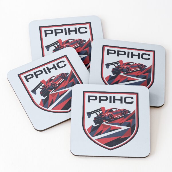 Item preview, PPIHC Pikes Peak Hill Climb Red Race Car Geometric Mountain Crest designed and sold by KiwiRider.