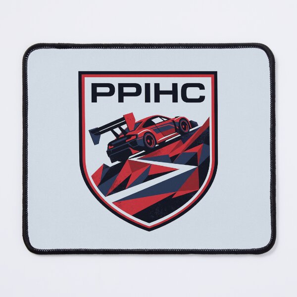 Item preview, PPIHC Pikes Peak Hill Climb Red Race Car Geometric Mountain Crest designed and sold by KiwiRider.