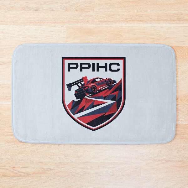 Item preview, PPIHC Pikes Peak Hill Climb Red Race Car Geometric Mountain Crest designed and sold by KiwiRider.