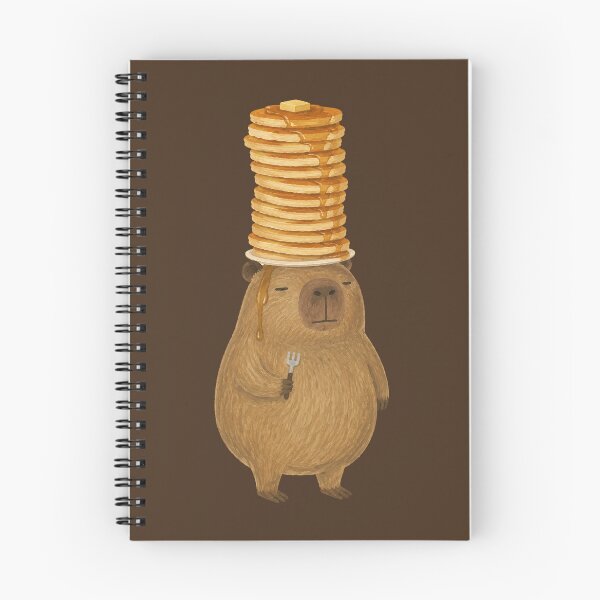 Item preview, Cute Capybara Balancing Stack of Pancakes designed and sold by SayMaria.
