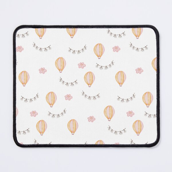 Item preview, Cute Watercolor Hot Air Balloons and Garlands White Nursery Pattern designed and sold by svitlaarty.