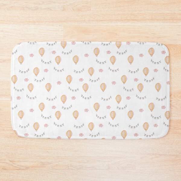 Item preview, Cute Watercolor Hot Air Balloons and Garlands White Nursery Pattern designed and sold by svitlaarty.