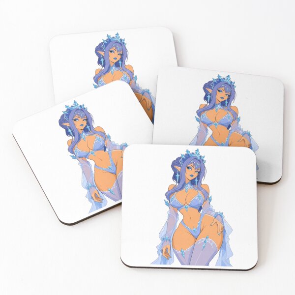 Item preview, Ice Elf Pin-Up – Classic Cartoon Fantasy designed and sold by  Hollow Moon Studios..