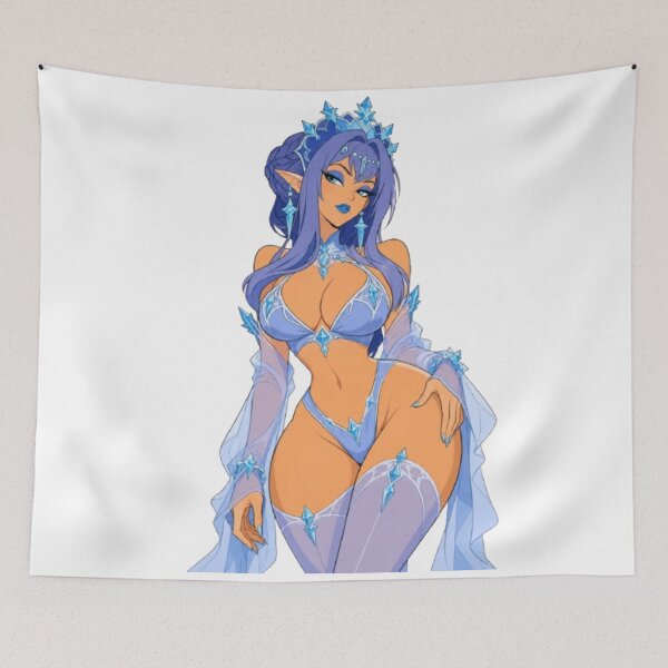 Item preview, Ice Elf Pin-Up – Classic Cartoon Fantasy designed and sold by  Hollow Moon Studios..