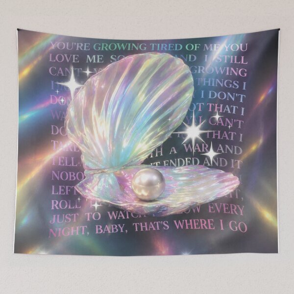 Item preview, Iridescent Pearl Dream – Ethereal Ocean Aesthetic Art designed and sold by Maxine-Henry.