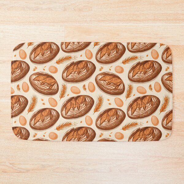 Item preview, Sourdough Bread Chicken Eggs Seamless Pattern designed and sold by palaco210.