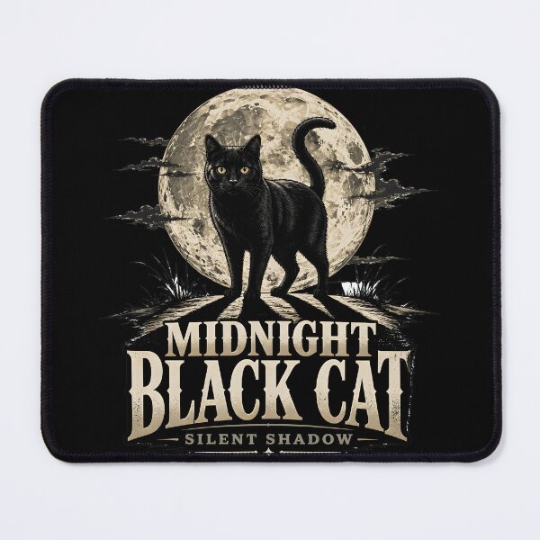Item preview, Midnight Black Cat Silent Shadow Dark Realistic designed and sold by RoyesButler.