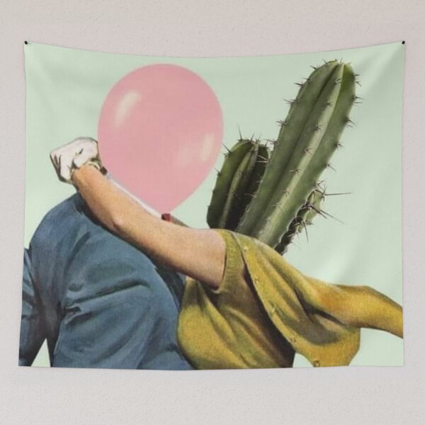 Item preview, Beso Surreal con Globo y Cactus designed and sold by NF Designs Studio DTF.