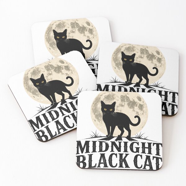 Item preview, Midnight Black Cat Silent Shadow Minimal Silhouette designed and sold by RoyesButler.