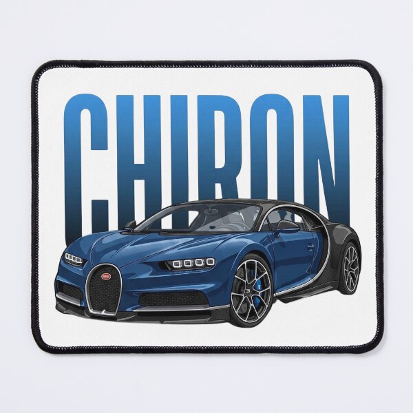 Item preview, Bugatti Chiron Blue Carbon French Hypercar Vector Art designed and sold by Motorline44.
