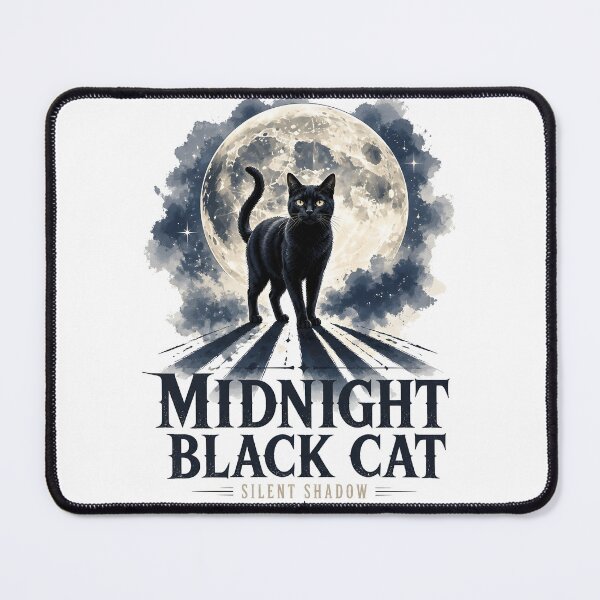 Item preview, Midnight Black Cat Silent Shadow Watercolor Fantasy designed and sold by RoyesButler.