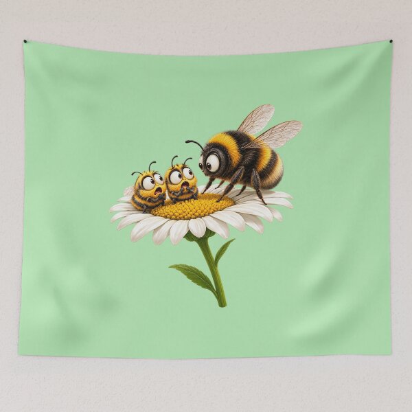 Item preview, Funny Bumblebee Family on a Daisy designed and sold by PrintGo26.
