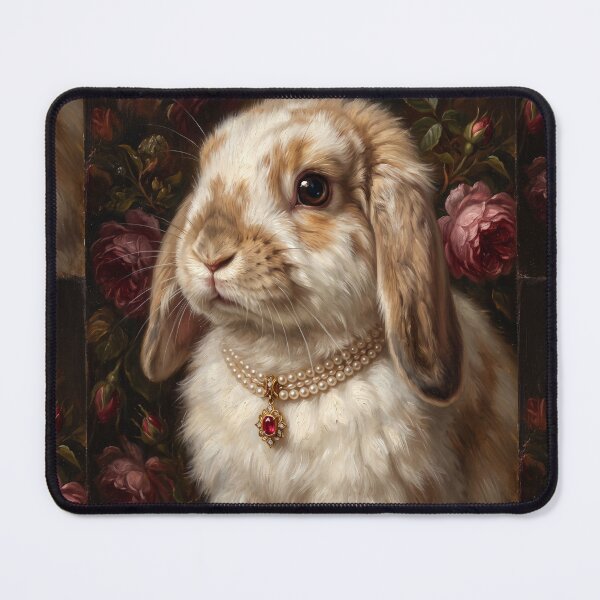 Item preview, Noble Lop Rabbit with Ruby Gold Pendant designed and sold by Real Beast Art.