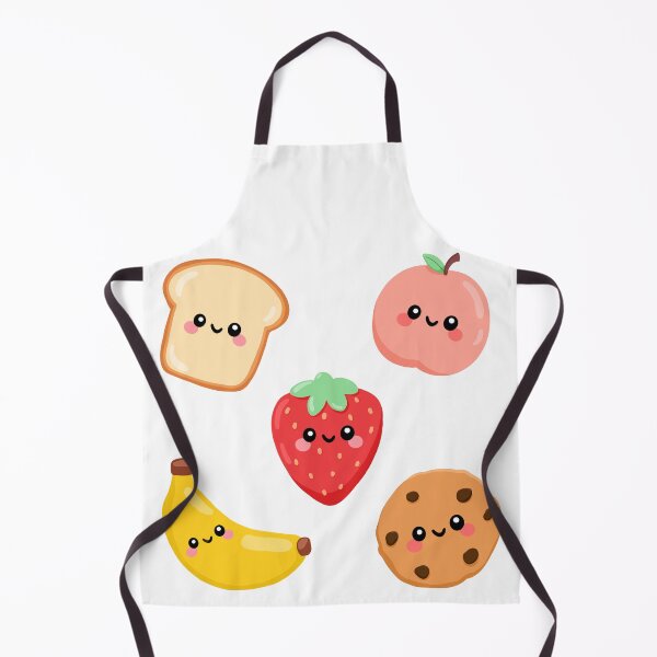 Item preview, Cute Food Banana Peach Cookie Toast Strawberry Characters designed and sold by SillyBeanUK.