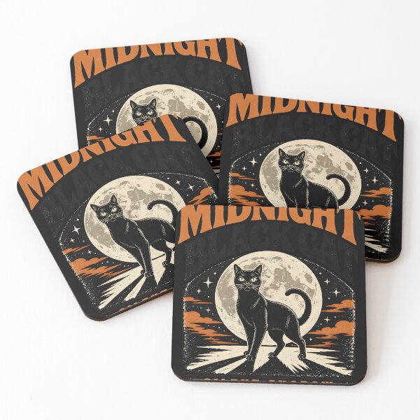 Item preview, Midnight Black Cat Silent Shadow Retro Halloween designed and sold by RoyesButler.