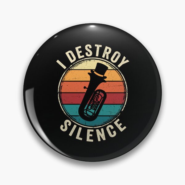 Item preview, I Destroy Silence Tuba Player Musician Low Brass Band designed and sold by w66aboo.