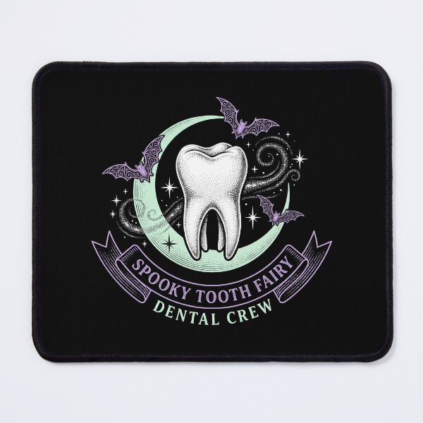 Item preview, Spooky Tooth Fairy Dental Crew Crescent Moon Bats Halloween designed and sold by TeNovaStudio ⭐⭐⭐⭐⭐.