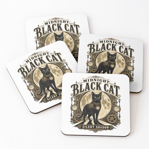 Item preview, Midnight Black Cat Silent Shadow Steampunk Vintage designed and sold by LiviuGligoros.