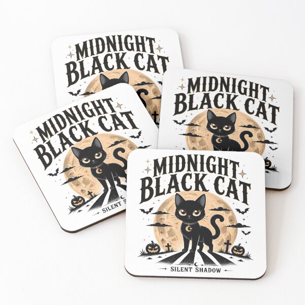 Item preview, Midnight Black Cat Silent Shadow Cute Dark Kawaii designed and sold by LiviuGligoros.