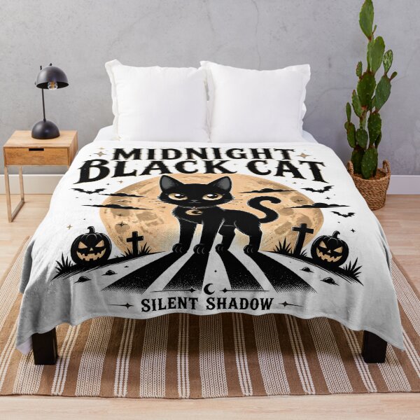 Item preview, Midnight Black Cat Silent Shadow Cute Dark Kawaii designed and sold by LiviuGligoros.