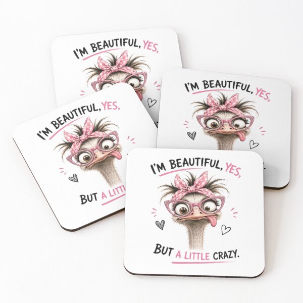 Item preview, Funny Ostrich With Pink Glasses And Bow designed and sold by Snurly.