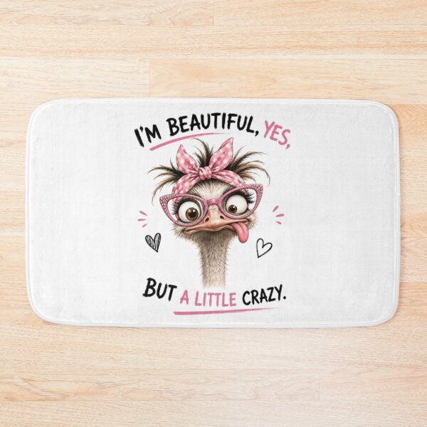 Item preview, Funny Ostrich With Pink Glasses And Bow designed and sold by Snurly.