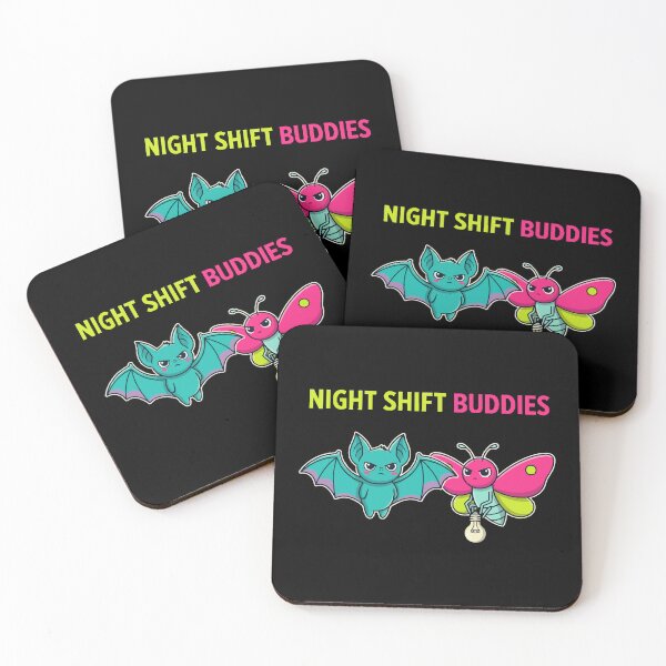 Item preview, HALLOWEEN Night Shift Buddies Bat Moth - Funny Halloween Night Worker designed and sold by Uglyandcute.