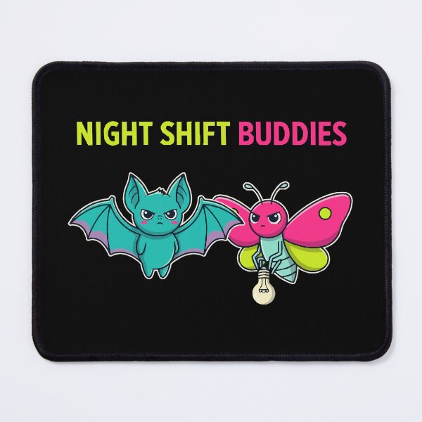 Item preview, HALLOWEEN Night Shift Buddies Bat Moth - Funny Halloween Night Worker designed and sold by Uglyandcute.