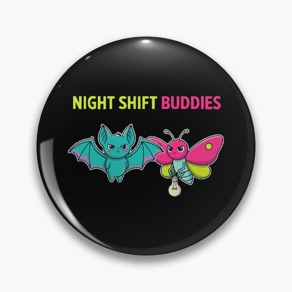 Item preview, HALLOWEEN Night Shift Buddies Bat Moth - Funny Halloween Night Worker designed and sold by Uglyandcute.