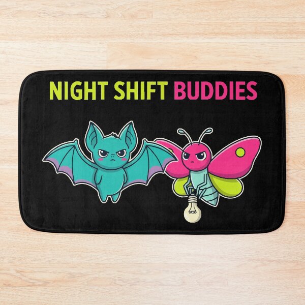 Item preview, HALLOWEEN Night Shift Buddies Bat Moth - Funny Halloween Night Worker designed and sold by Uglyandcute.