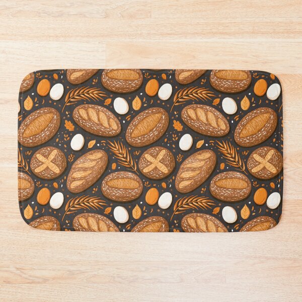 Item preview, Sourdough Bread Chicken Eggs Seamless Pattern designed and sold by palaco210.