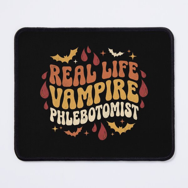 Item preview, Real Life Vampire Phlebotomist Retro Halloween Blood Drops designed and sold by TeNovaStudio ⭐⭐⭐⭐⭐.