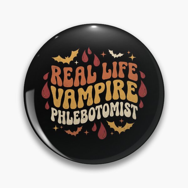 Item preview, Real Life Vampire Phlebotomist Retro Halloween Blood Drops designed and sold by TeNovaStudio ⭐⭐⭐⭐⭐.