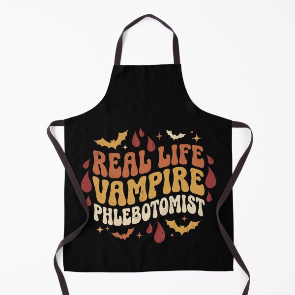 Item preview, Real Life Vampire Phlebotomist Retro Halloween Blood Drops designed and sold by TeNovaStudio ⭐⭐⭐⭐⭐.