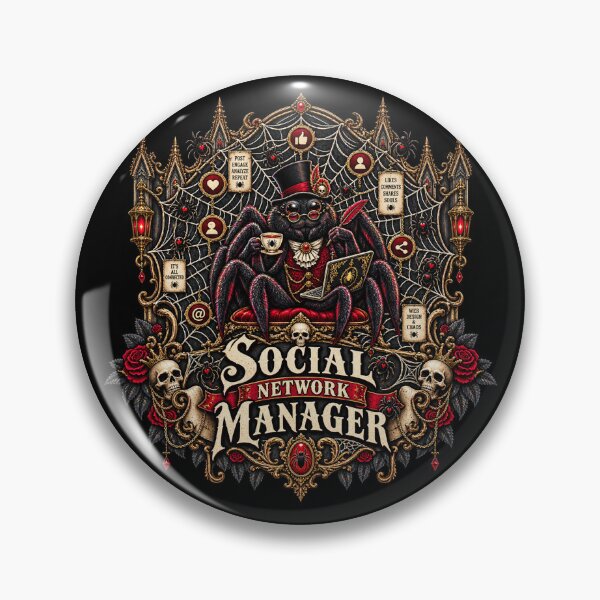 Item preview, Gothic Spider Social Network Manager designed and sold by TheInkRaven.