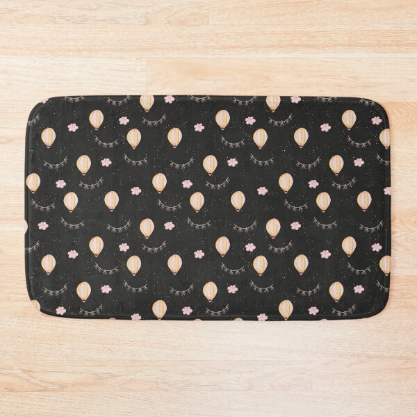 Item preview, Cute Watercolor Hot Air Balloons Charcoal Black Pattern designed and sold by svitlaarty.