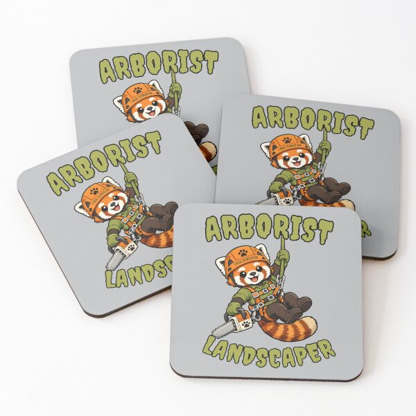 Item preview, Arborist Landscaper Cute Tree Surgeon Red Panda designed and sold by BigfeetLittlepaws.