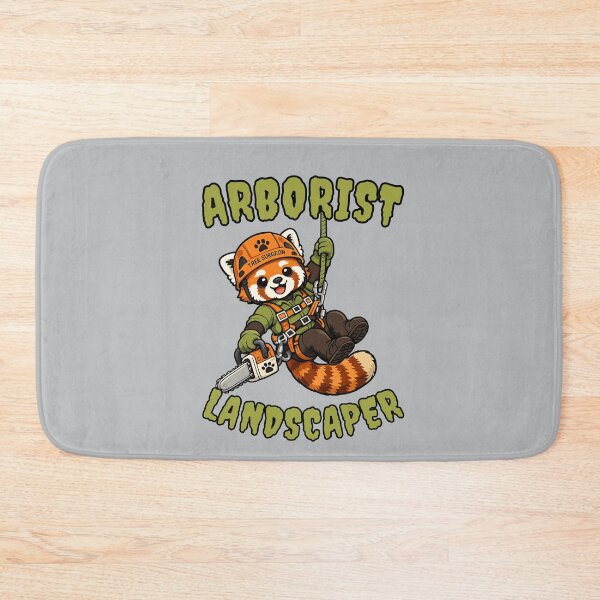 Item preview, Arborist Landscaper Cute Tree Surgeon Red Panda designed and sold by BigfeetLittlepaws.