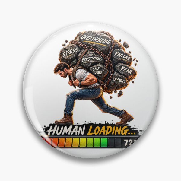 Item preview, Human Loading – Mental Load Motivation Funny Life Struggles design designed and sold by Morty'sArt.