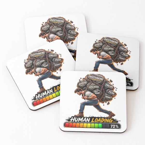 Item preview, Human Loading – Mental Load Motivation Funny Life Struggles design designed and sold by Morty'sArt.