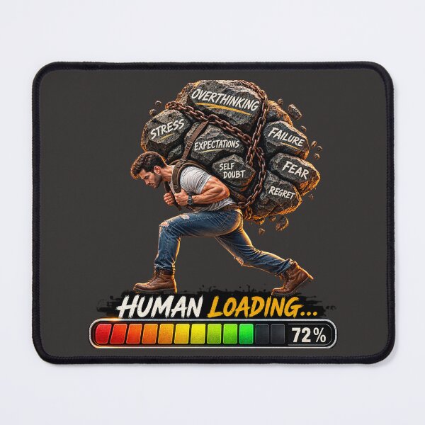 Item preview, Human Loading – Mental Load Motivation Funny Life Struggles design designed and sold by Morty'sArt.