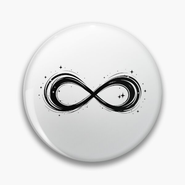 Item preview, Magical Starry Infinity Symbol Black Celestial Graphic Art designed and sold by FemmePod.