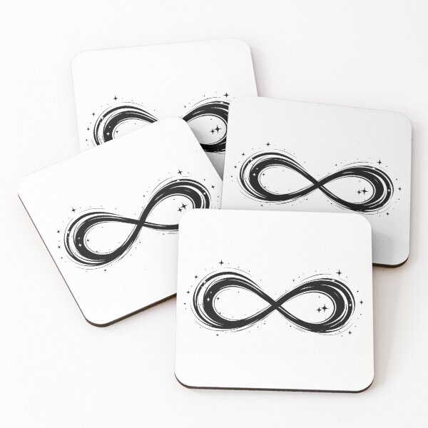 Item preview, Magical Starry Infinity Symbol Black Celestial Graphic Art designed and sold by FemmePod.