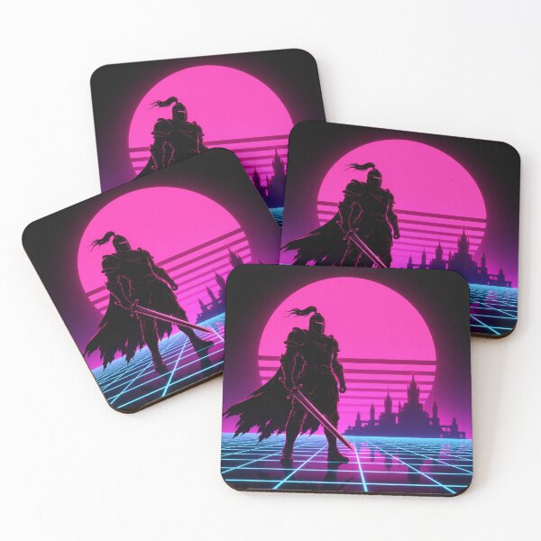 Item preview, Neon Knight Synthwave Medieval Fantasy Art designed and sold by Nol1ytv.