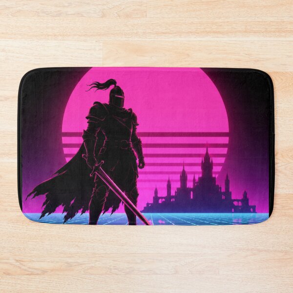 Item preview, Neon Knight Synthwave Medieval Fantasy Art designed and sold by Nol1ytv.