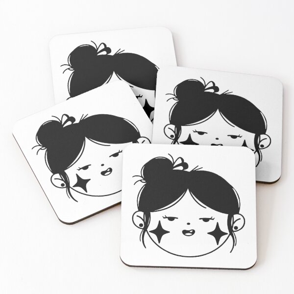 Item preview, Sassy Chibi Girl Sparkle Cheeks Doodle designed and sold by BitDoodle.