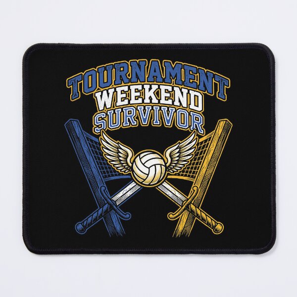 Item preview, Tournament Weekend Survivor Volleyball Crossed Swords Wings Sports designed and sold by TeNovaStudio.
